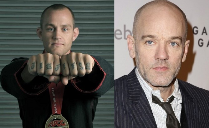 Jeff Glover and Michael Stipe (REM)
