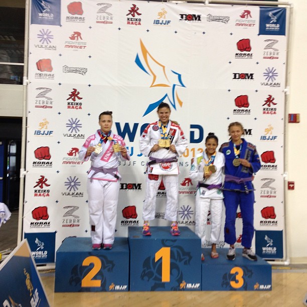 Purple belt absolute: Marysia Malyjasiak (Poland) silver, and Germany's Charlotte Von Baumgartner takes bronze