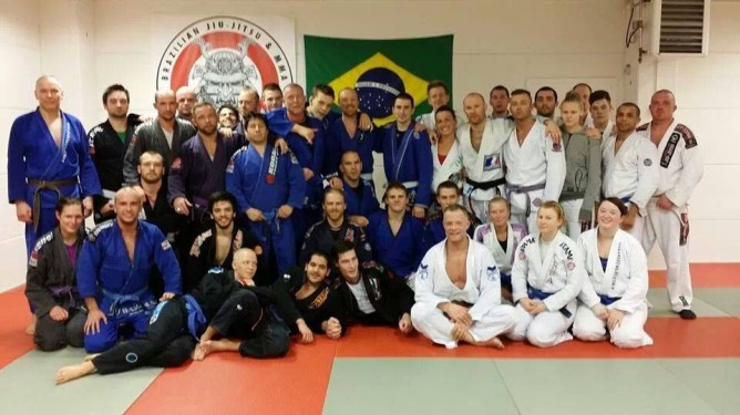 Paul with his BJJ students