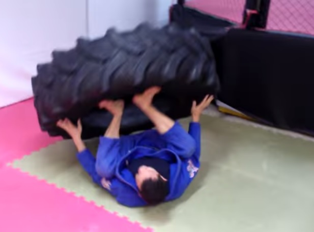 (Video) Nobody Around? Train Your Guard With A Tractor Tire!