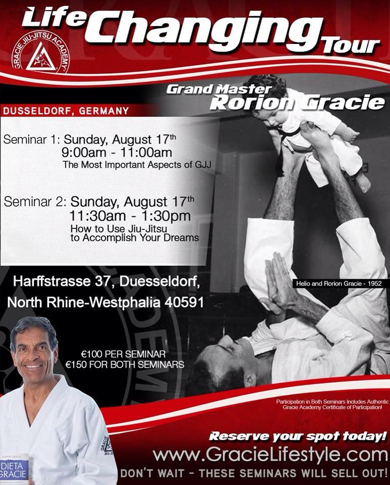 Grand Master Rorion Gracie Seminar In UK, Holland & Germany, August 2014