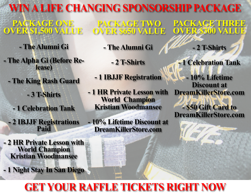 Raffle: Win A Life Changing BJJ Sponsorship Package!