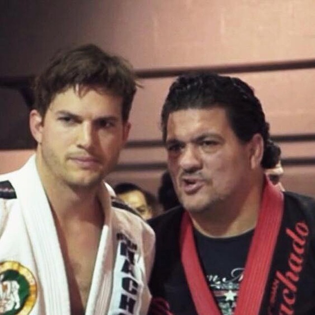 Ashton Kutcher Promoted to BJJ Purple Belt by Rigan Machado
