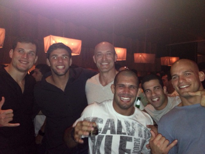 Robert Zeps with BJJ legends at the Metamoris after party