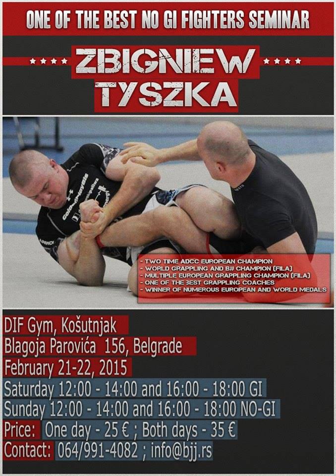 Seminar with 2x ADCC Europe Champion Zbignew Tyszka in Belgrade, Serbia