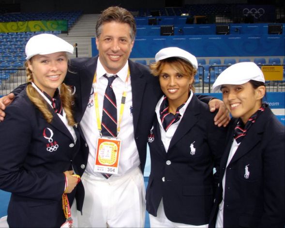 Ronda Rousey, left, is shown with Jason Morris, second from left, as well as Valerie Gotay, second from right, and Sayaka Matsumoto. All were part of the U.S. Olympic women's judo team in 2008.