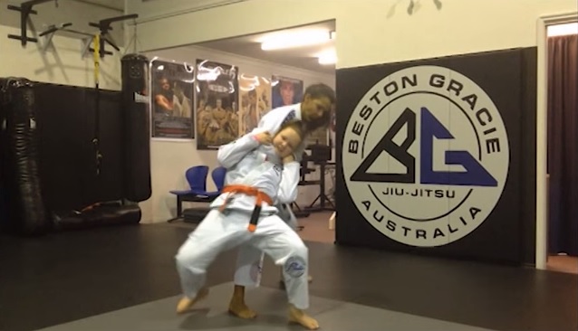 Little Girl Shows a Great Late Defence to the Rear Choke