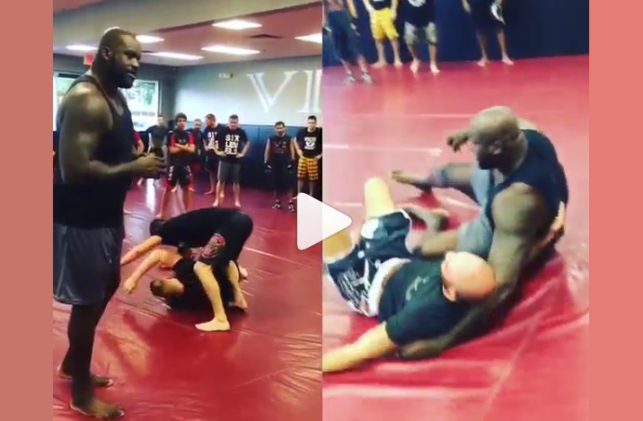 Watch: Shaquille O’Neal Training with Nate Diaz