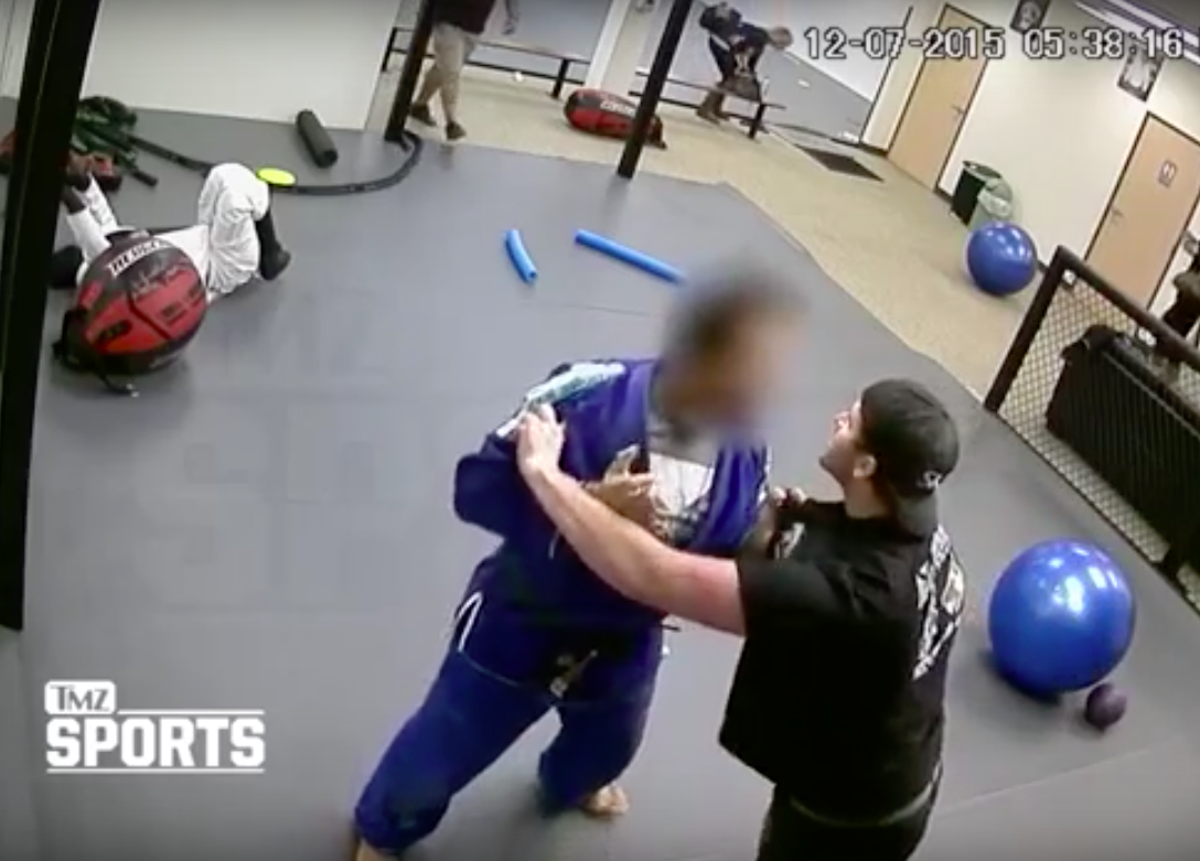 NHL Star Dustin Penner In A Confrontion with BJJ Instructor in Gym Repo