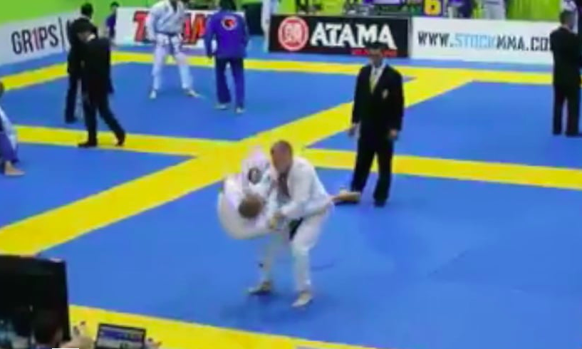 51 yr old Pulls Off Flying Armbar submission at IBJJF Europeans