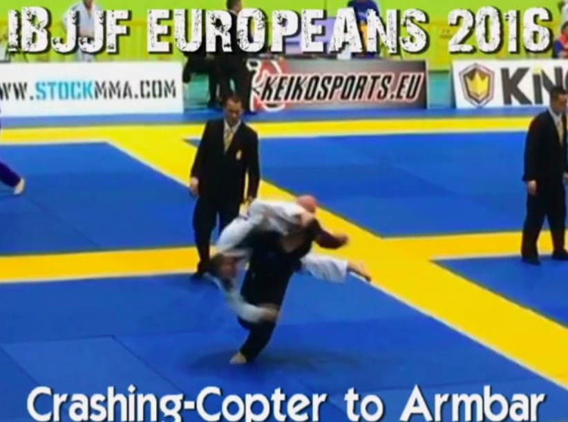 Crazy Move: Flying Helicopter Choke to Armbar