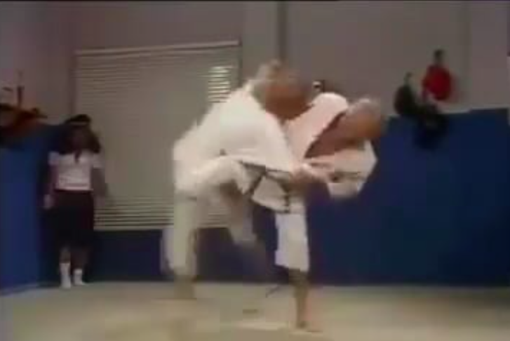 Helio Gracie Showing his Throwing Skills on Brazilian TV Show