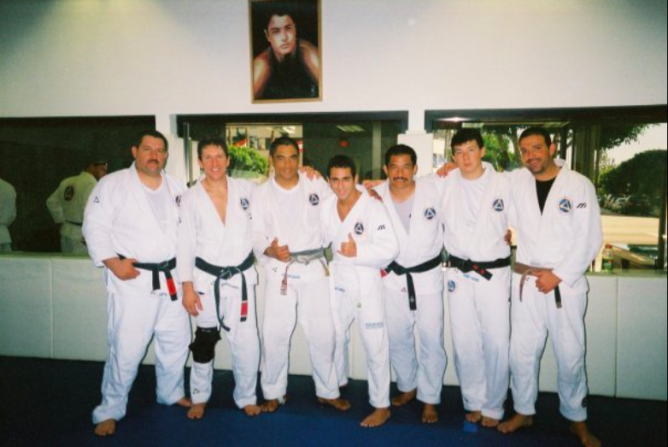 Henry Akins at Rickson Gracie's academy