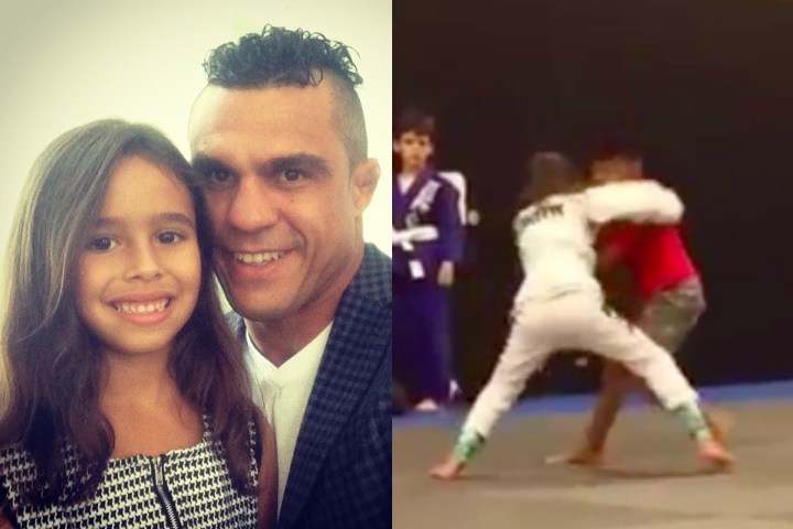 Vitor Belfort’s Daughter Vitoria Submits Boy in BJJ Competition