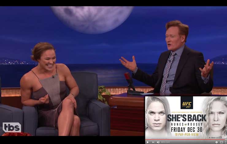 Ronda Rousey Back In Amazing Shape, Chats Up Conan O’Brien