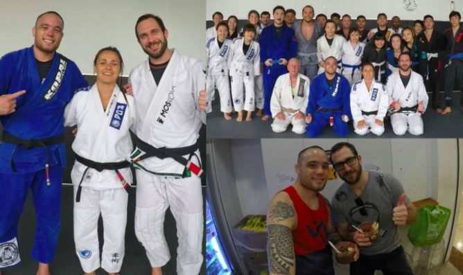 ingapore: Met up with my good friend Swiss BJJ black belt Jean-Marie Lagier and we trained at 8x world champion Michelle Nicolini's class at Evolve MMA. We then had an Ossome Acai.