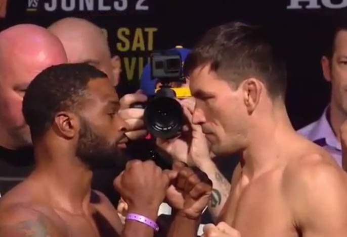 Woodley Claims Maia was Twitching During StareDown
