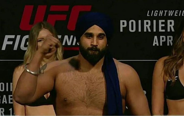 Image result for Sikh Fighter permitted to wear turban in American UFC