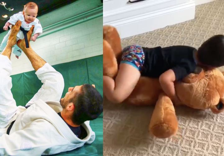 Rener Gracie’s 2 Yr Old Son Displays Impressive Grappling Skills on Teddy Bear