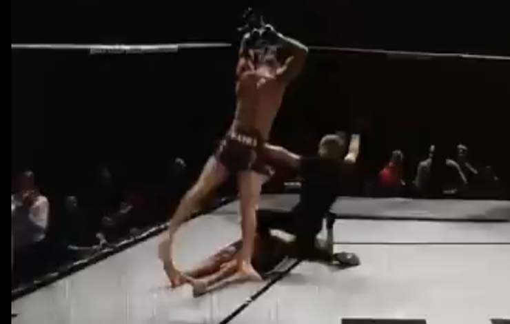 Crazy Flying Finish Leads To MMA Fighter Being DQed