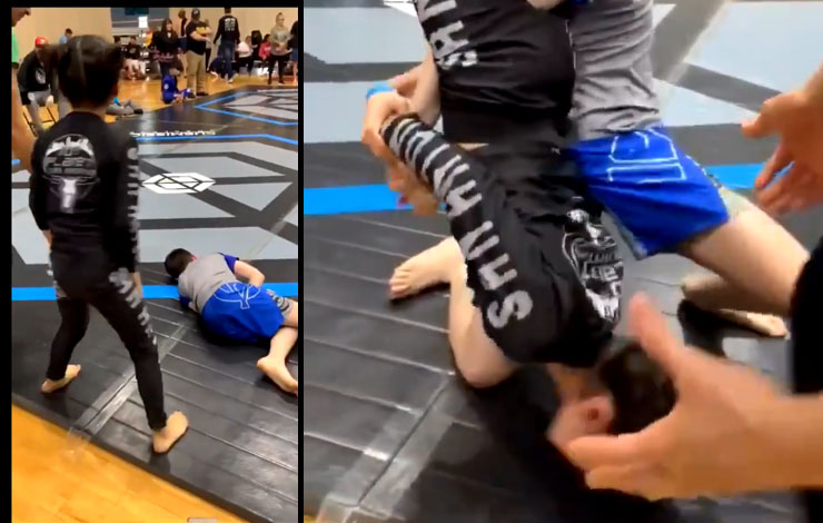 Video Goes Viral After Girl Jiu-Jitsu fighter Submits Heavier Boy and Leaves him Crying