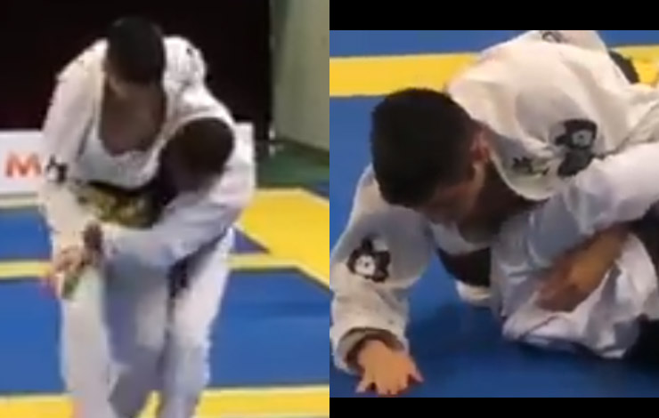Black Belt Dislocates Wrist – and Pops It Into Place – Mid Match
