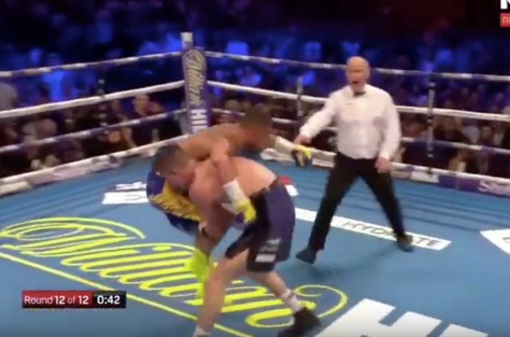 Boxing: Campbell Executes a Double Leg Takedown on Vasyl Lomachenko