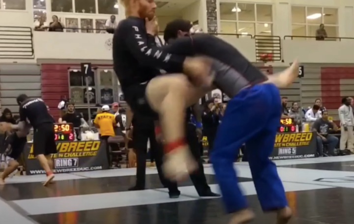BJJ Black Belt Makes Highlight Video of All His Guard Pulls in Competition