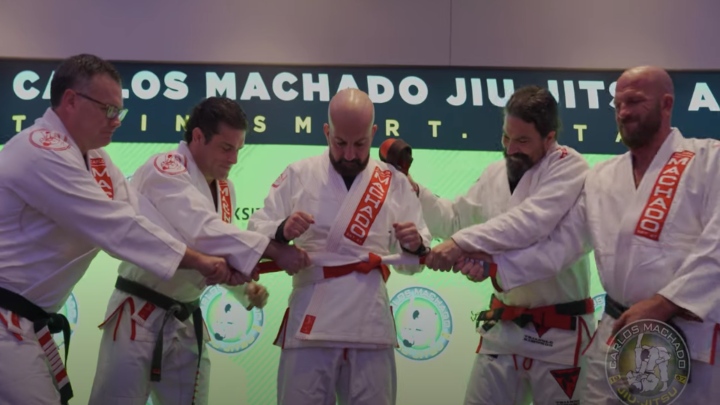 Carlos Machado Receives 8th degree Red & White Coral Belt in Jiu-Jitsu
