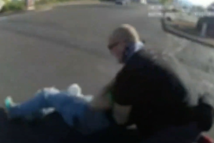 Jiu-Jitsu Black Belt Helps Female Cop By Taking Suspect To The Ground During Confrontation