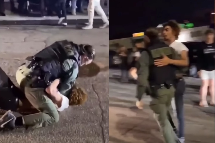 Cop Brilliantly Uses Jiu-Jitsu To De-Escalate a Street Altercation & Ends it with a Hug