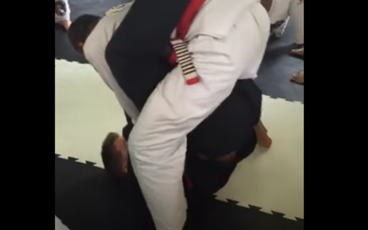 Disrespect Their Closed Guard with the Steamroller Footlock by Relson Gracie (Red Belt)