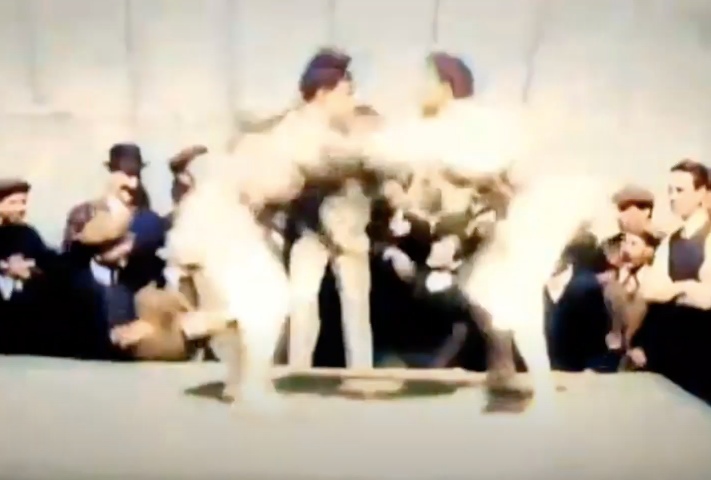 The First Martial Arts Arm Bar Ever Captured on Film in 1911