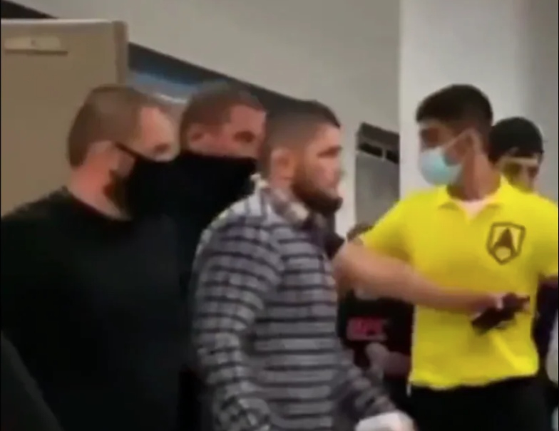 VIDEO: Fan Tries To Attack Khabib Nurmagomedov & Entourage