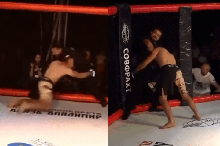 MMA Fighter Gets KO’d by Opponent, Then Choked by Referee