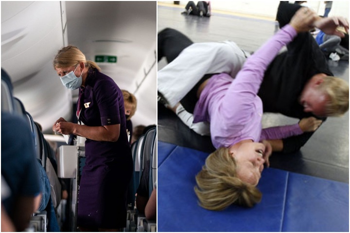 Flight Attendants Train in Self-Defense to Combat Rising Number of Unruly Passengers