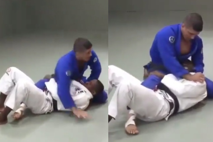 This Brutal Modified Bow & Arrow Stops The Deep Half Guard