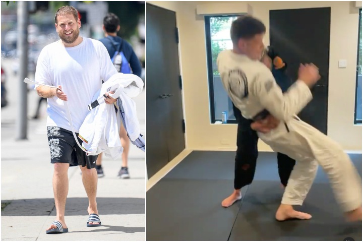 Actor Jonah Hill Shows Off His Jiu-Jitsu Skills with a Nice Takedown To Mount Transition