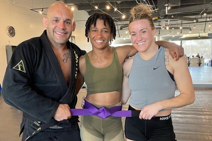 UFC’s Angela Hill Promoted to BJJ Purple Belt