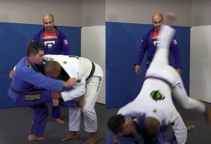 Counter a Guard Pull with a Spectacular Cartwheel Pass by Jacare Souza