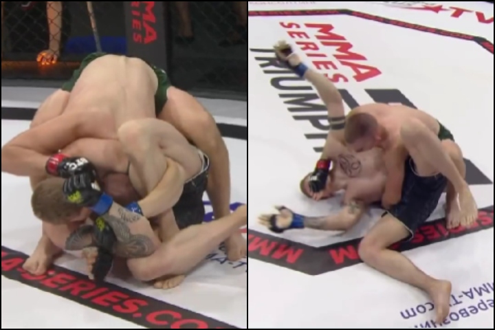 [Watch] MMA Fighter Tries To Buggy Choke Opponent – Breaks His Own Arm