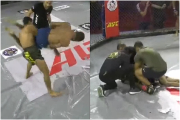 [Watch] MMA Fighter Gets KO’d After Slam (Following Armbar Attempt)