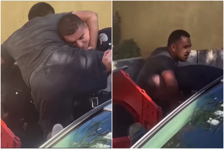Los Angeles Police Department (LAPD) Officer Gets Guillotine Choked