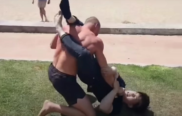 BJJ Brown Belt Challenged Guy That He Wouldn’t Last 2 mins with Him, Got Chocked Out Instead