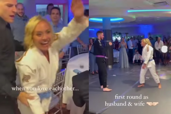 Couple Have a Jiu-Jitsu Match at Their Wedding