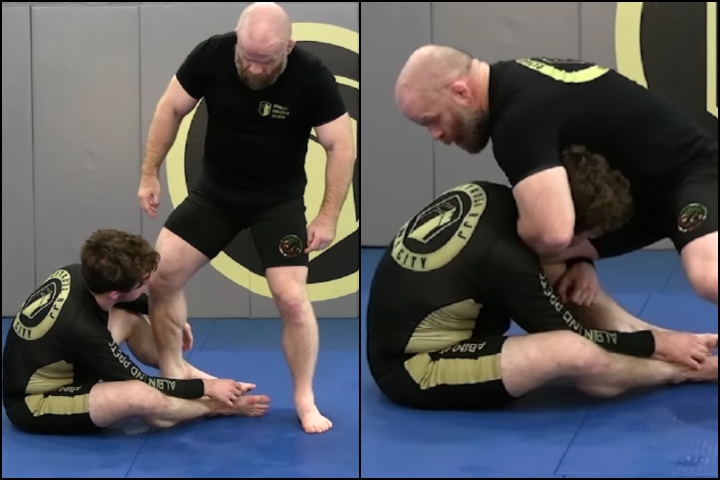 Try This Simple Guillotine Choke Setup Against Seated Opponent