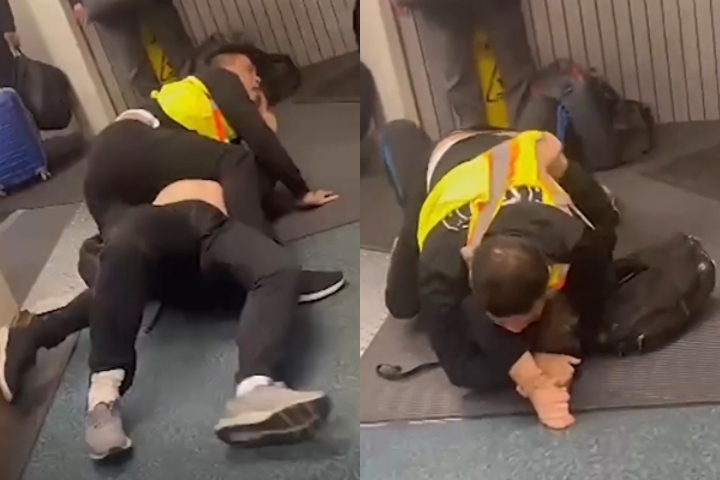 [Watch] Airport Staff Member Uses BJJ Against Violent Passenger