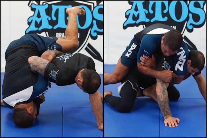 Andre Galvao Shows A Unique Back Take From “Rock The Baby” Position