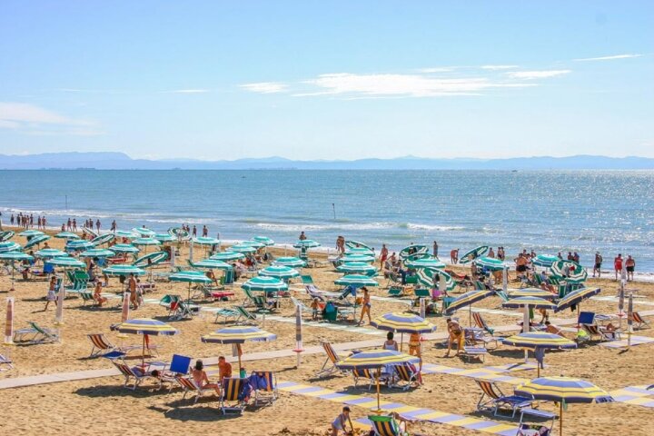 Italy beach in Lignano