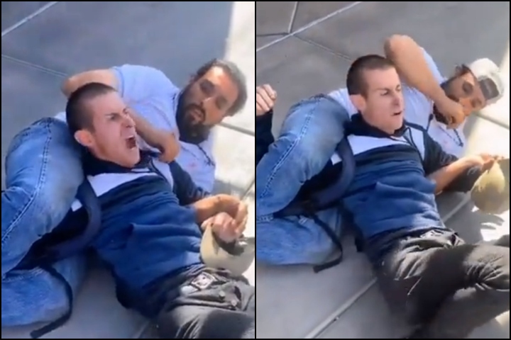 [Watch] Alleged Thief Controlled Effortlessly With BJJ Crucifix Position